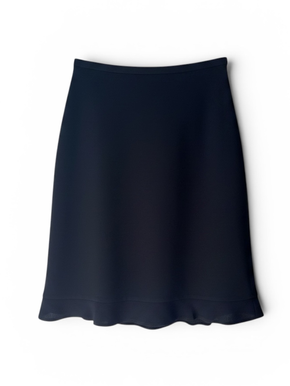 CLUB MONACO minimalist chic black ruffle hem skirt size 2